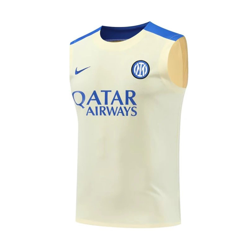 AAA Quality Inter Milan 24/25 Light Yellow Vest Jersey